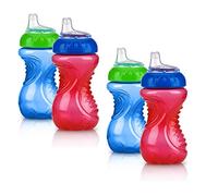 Nuby 2 piezas sin derrames Easy Grip Trainer Cup 10 oz azul Blue/Red (4 Piece ) Talla:4 piece