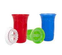 Nuby 3 tazas Smart Edge 360 sin derrames, 10 onzas