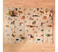 Nuby Alfombra de Juego Reversible para Bebé | Alfombra Ligera y Plegable para Jugar en el Suelo | Fácil de Guardar y para Viajar | Safari