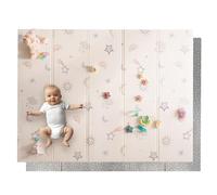 Nuby Alfombra de Juego Reversible para Bebé | Alfombra Ligera y Plegable para Jugar en el Suelo | Fácil de Guardar y para Viajar | Estrellas y Cielo