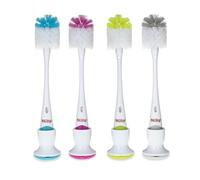 Nuby Baby Accessories 5554 - Cepillo para biberón con pezón entrelazado 2 en 1