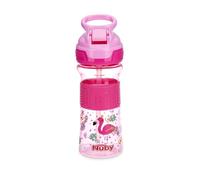 Nuby Baby Feeding 80259 - Vaso con botón de presión para llevar, diseño de arcoíris rosa
