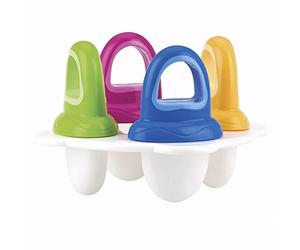 Nuby - Bandeja para polos - Recipiente para preparar 4 polos - Moldes para polos para bebés y niños - Multicolor - 6+ meses - 4 x 30ml - Sin BPA