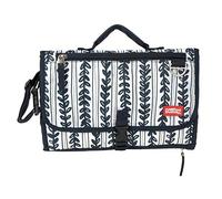 Nuby Cambiador portátil para bebé, cambiador de fácil limpieza con almohada incorporada, estampado de rayas