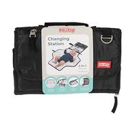 Nuby Cambiador portátil para bebé de Dr. Talbot's, cambiador de limpieza rápida con almohada incorporada, color negro clásico