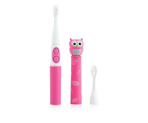 Nuby Cepillo de dientes eléctrico con carácter animal, búho