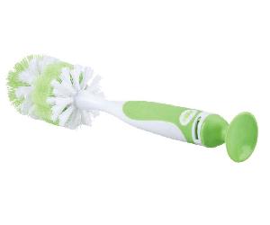 Nuby Cepillo Limpiabiberones con Esponja y Ventosa Verde