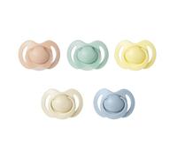 Nuby Chupete para bebé | Silicona suave y flexible | Lote de 5 | 6-18 meses