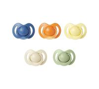 Nuby Chupetes Ortodónticos de Silicona, Día y Noche, Pack de 5, 18-36 Meses