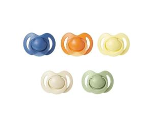 Nuby Chupetes Ortodónticos de Silicona, Día y Noche, Pack de 5, 6-18 Meses