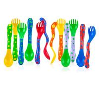 Nuby Cucharas y tenedores, los colores pueden variar, 4 unidades