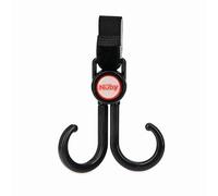 Nuby Ganchos ajustables 2 en 1 para cochecito de bebé y asiento de coche para colgar bolsas, juguetes, colgar o quitar artículos de ganchos con una sola mano/2 unidades, 8 ganchos en total, color
