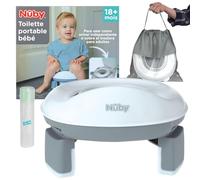 Nuby - Inodoro Portatil 2 en 1 Para Viaje - Adaptador WC Niños y Orinal Bebe - WC Portatil con Bolsas Desechables y Protección Antisalpicaduras - Baño Bebe Ligero y Compacto - 18+ meses