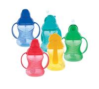 Nuby ID10230 - Taza con asas con pajita y antigoteo, 300 ml
