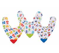 Nuby ID4290 - Babero bandana con mordedor en el borde (surtido: modelos/colores aleatorios)