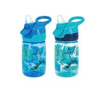 Nuby Incredible Gulp - Vaso para niños | Antifugas | Asa de transporte | 360ml | Motivos de Dinosaurios | +18 Meses | Pack de 2