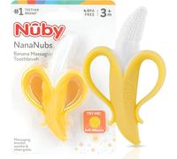 Nuby Juguete de dentición Nana Nubs Gum Massager – Silicona forma de plátano Amarillo