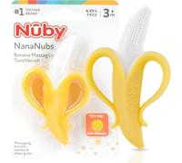 Nuby Juguete de dentición Nana Nubs Gum Massager – Silicona forma de plátano Amarillo