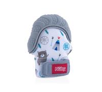 Nuby Manopla de Dentición - Juguete de dentición de silicona - Alivia las encías - Gris - 3+ meses