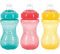 Nuby No Derrame de fácil agarre 10 oz vasos infantiles. 3 unidades