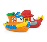 Nuby Paquete de 2 remolcadores flotantes para botes, juguetes de bao, los colores pueden variar (paquete de 2)
