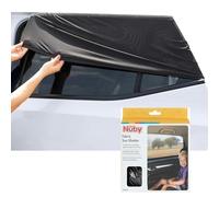Nuby Parasol para Ventana de Coche - Pack de 2 - Tejido de Malla Transpirable - Protege del Sol, los Insectos y Refresca el Coche - Negro