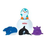 Nuby Pingüino Pop-Up Juguete de Baño, 3 Rociadores Agua, +6 Meses