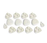 Nuby Protectores de seguridad para enchufes, fácil ajuste, tipo enchufe británico, seguridad para bebés (paquete de 12)