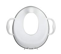 Nuby Asiento de inodoro - Antideslizante | Asas de fácil agarre | Protección contra salpicaduras | Apto para mayores de 12 meses (blanco)