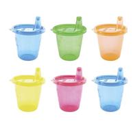 Nuby - Set Antiderrame Vaso Bebe Con Boquilla Reutilizable - Vaso De Aprendizaje Bebe De Plástico Seguro 210ml - Antigoteo Para Bebidas Calientes O Frías - Pack De 6 Colores Surtidos