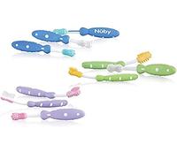 Nuby - Set de 3 cepillos de dientes para bebés - Color no seleccionable - 3+ meses