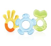 Nuby - Set Mordedor Bebe 3 Pasos Para Encías Sensibles - Juguetes Bebe Desde 3 Meses - Alivia Y Estimula Con Texturas Sensoriales - Libre De BPA - Colores Surtidos - Juguetes Sensoriales Bebé