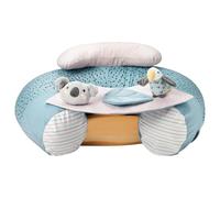 Nuby - Asiento para bebé Animal Adventures Sit-Me-Up - Asiento interactivo y inflable para el suelo - Bandeja desmontable - Lavable a máquina - 6+ meses