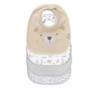 Nuby Snug & Dry - Babero de algodón orgánico - Cuello acolchado - Súper suave - Lavable a máquina