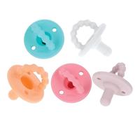 Nuby Softees Chupetes Bebé Silicona 100%, Pack de 5, Desde Nacimiento, Niña