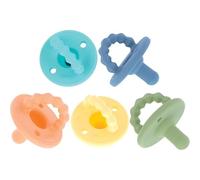 Nuby Softees Chupetes Bebé Silicona 100%, Pack de 5, Desde Nacimiento, Niño