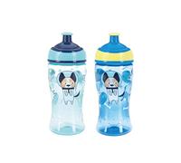 Nuby Super Slurp Botella Flujo Libre, Pack 2, 360ml, +18 Meses, Astronauta