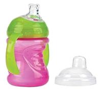 Nûby Taza Swirl™ de Silicona, antigoteo - 240ml - 6M+ - Taza con asas -Surtido
