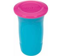 Nuby - Taza Wonder 360 ° con borde de silicona - 300ml - fácil de limpiar que consta de solo dos piezas - 6m + - Azul