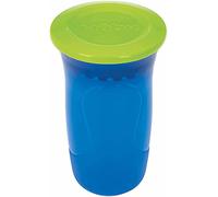 Nuby - Taza Wonder 360 ° con borde de silicona - 300ml - fácil de limpiar que consta de solo dos piezas - 6m + - Azul, NV04001BLUE