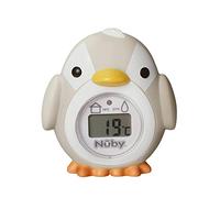 Nuby - Termómetro de baño para bebés con forma de pingüino - Pantalla fácil de leer - Sin BPA - Gris - Apto a partir de 0 meses
