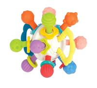 Nuby Twist Ball con sonajero y colores vivos y divertidos - Juguete sensorial - Desarrolla la motricidad fina - 3+ meses