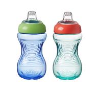 Nuby Vaso Antiderrame Easy Grip Infantil, Pack de 2, 300ml, +6 Meses, Niño