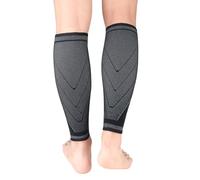 NuCamper Compresión para Pantorrillas Mujer Hombre 2 Pares, Pantorrilleras Compresion, Calcetines Compresión, Mangas para Deportes, Running, Ciclismo, Aliviar Varices, Espinilla Dolor, Calambres