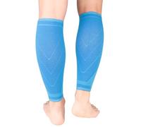NuCamper Compresión para Pantorrillas Mujer Hombre 2 Pares, Pantorrilleras Compresion, Calcetines Compresión, Mangas para Deportes, Running, Ciclismo, Aliviar Varices, Espinilla Dolor, Calambres