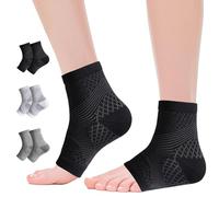 NuCamper Tobillera Para Esguince de Tobillo, Hombre y Mujer Compresión Calcetín, Transpirable Elástica, Protección Deportiva Soporte Para Fascitis Plantar, Daño de Ligamentos, Tendinitis de Aquiles
