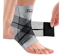 NuCamper Tobillera para Esguince - Tobilleras de Compresion Para Hombre y Mujer Ofrece Soporte y Compresión Tobilleras Deportiva Ajustable para Fascitis Plantar Recuperación de Lesiones, Ambos Pies