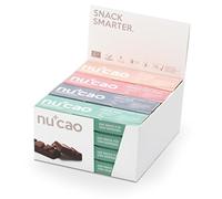 nucao Barrita Superfood Vegana & Orgánica - Chocolate vegana crujiente con Semillias de Cáñamo & Cacao Crudo | Mixed Box (16) | Paleo | Low Carb | Clean Eating | Raw |