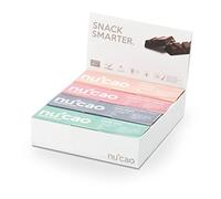 nucao - Caja Mezclada - Barra-Superfood Innovadora con Semillas de Cáñamo & Cacao-Crudo - Low Carb - Vegano - Orgánico - Clean Eating - Paleo - Estuche de 8 - Hecho en Alemania