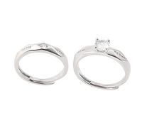 Nucelit 1 par de anillos para mujer y hombre, con apertura ajustable para mujer y hombre